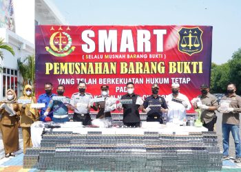 780 Karton Rokok Ilegal Dimusnahkan Kejaksaan Negeri Cilegon