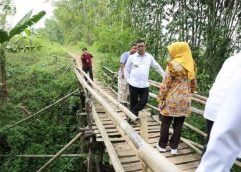 Banyak Laporan Warga Lebak, Andra Soni Tindaklanjuti Jembatan Bambu yang Sering Roboh