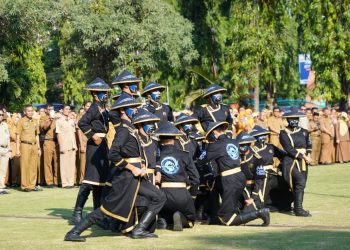 Pasukan Baris Berbaris SMKN 2 Cilegon Gondol Juara Dua Tingkat Provinsi Banten